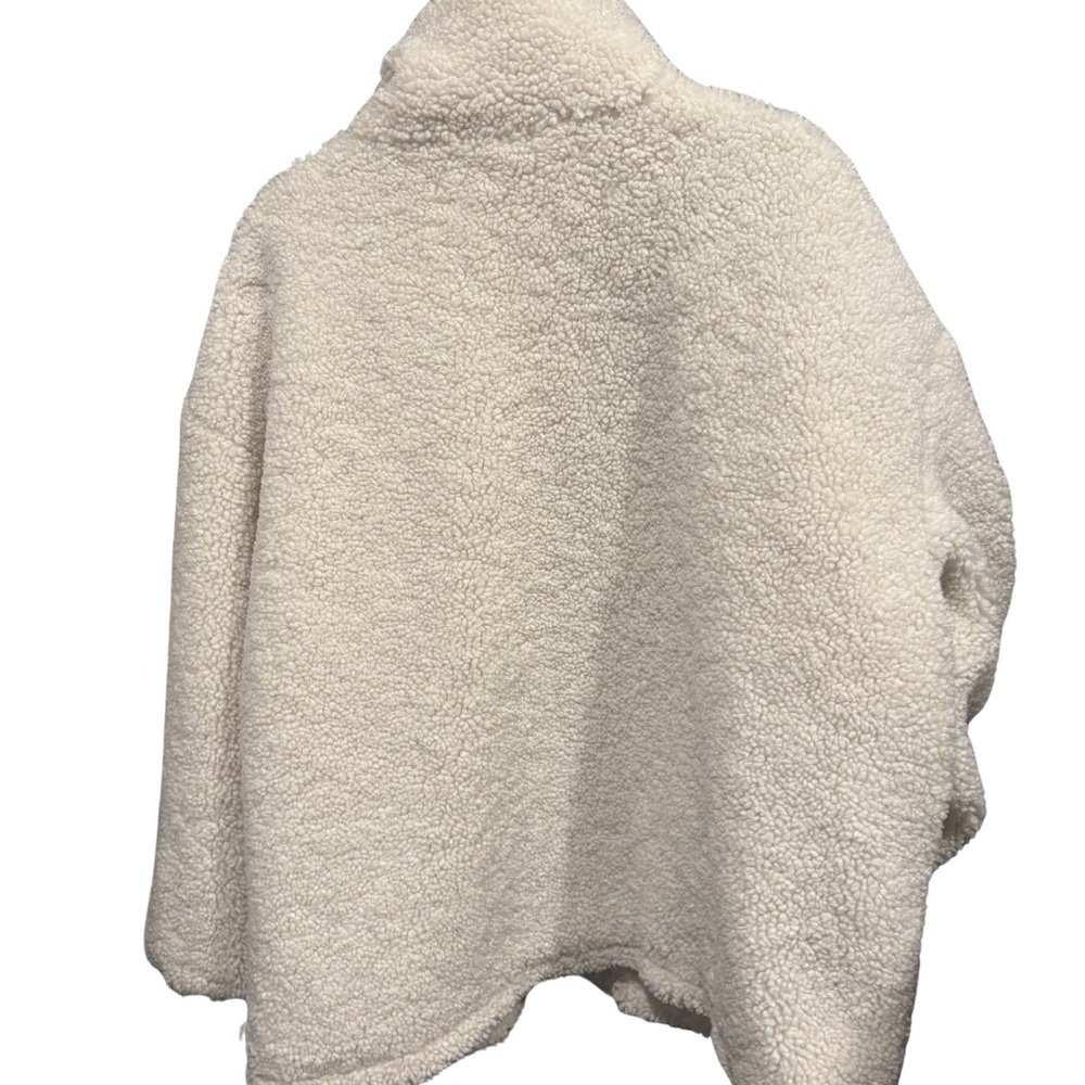 Levi's Cream Teddy Jacket with Patterned Trim - Picture 4 of 4